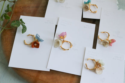 Double Hydrangea Ear-Cuff No.3