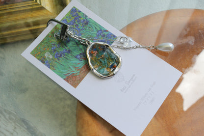 Gogh Inspired Flower Bag Charm No.1 - アイリス