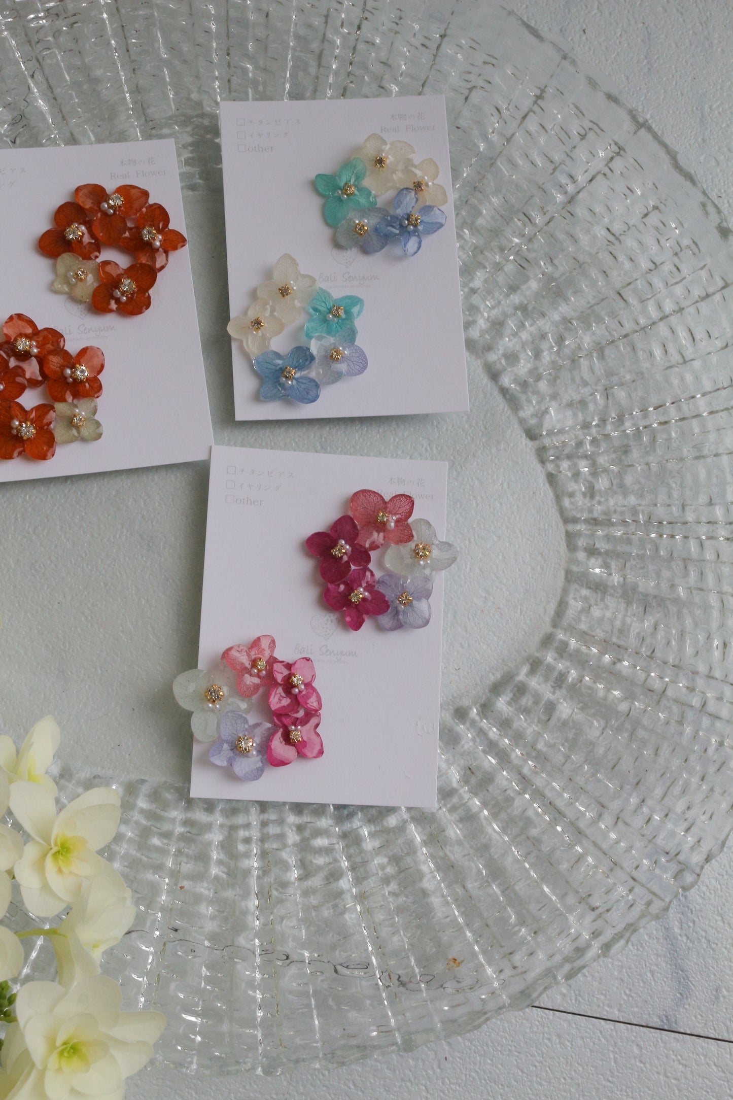 En Flower Earring 円と縁- ピアス or イヤリング　No.2