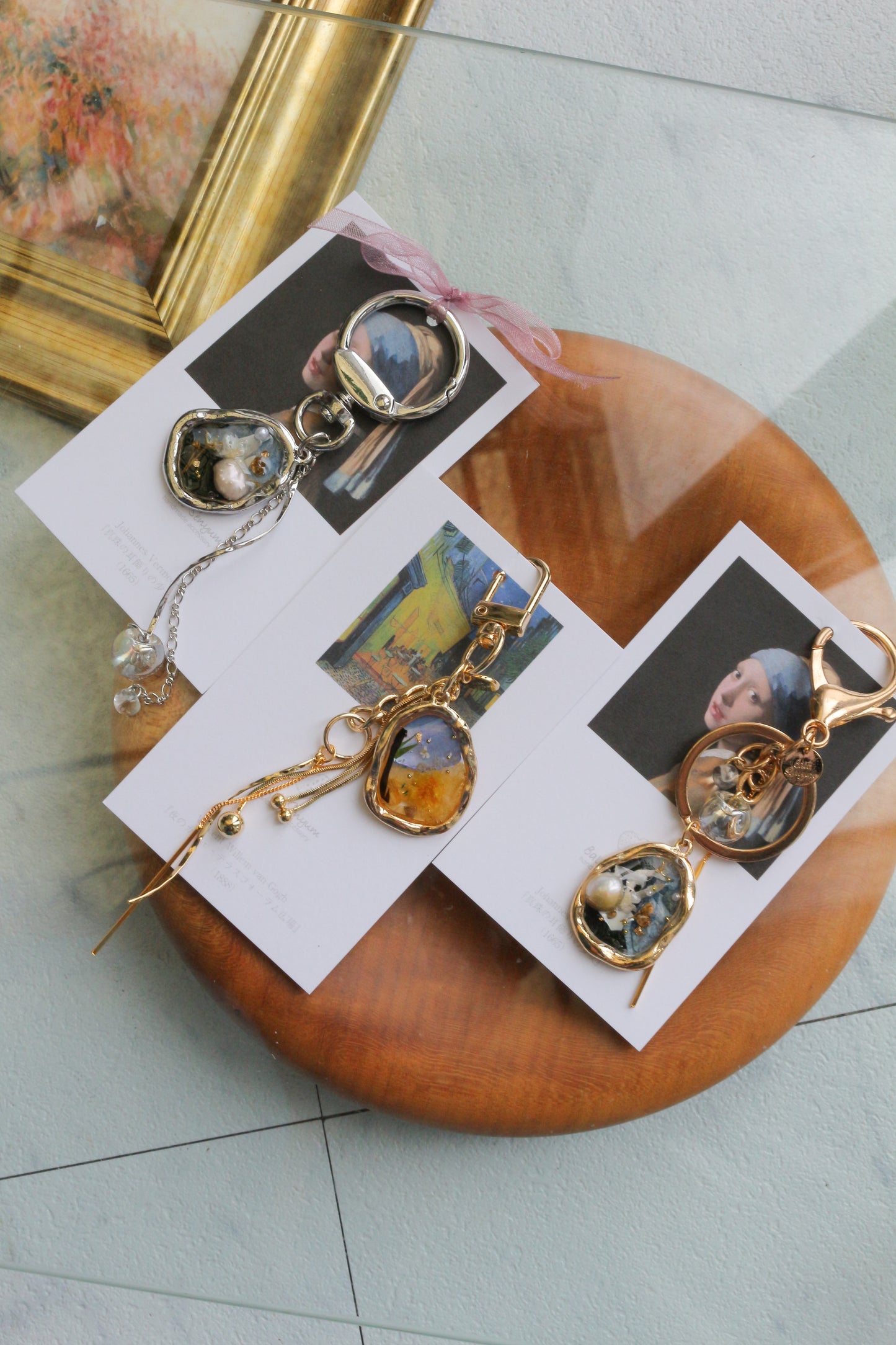 Gogh Inspired Flower Bag Charm No.1 Café Terrace at Night -夜のカフェ・テラスフォーラム広場