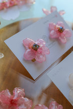 Natural Shape Someiyoshino with stone Sakura Earrings