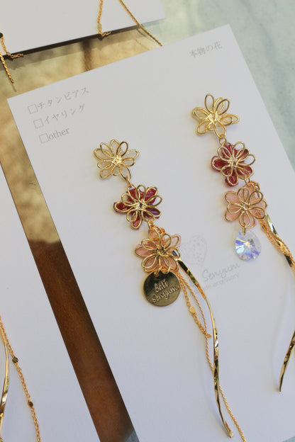 Oshikatsu Hydrangea Earrings No.3 ピアスorイヤリング