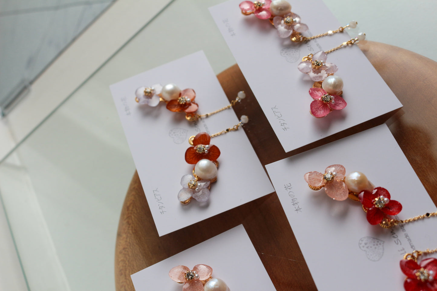 Hydrangea Pearl Flower Earring No.6 Titanium Pierce(ピアス)