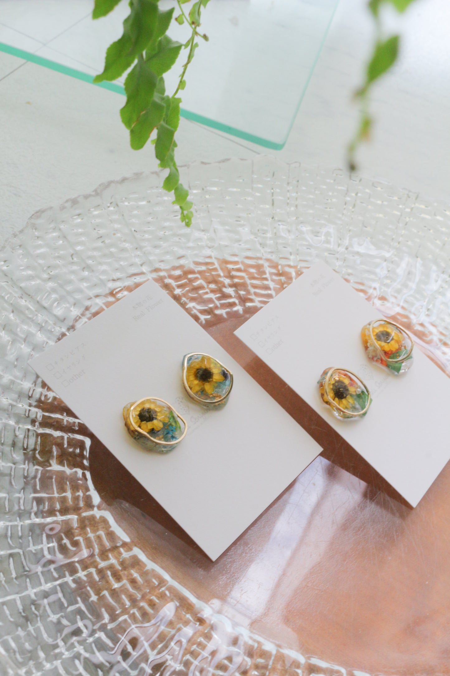 Sun Flower Earrings - 向日葵  〜 No.1 Titanium Pierce チタンピアス