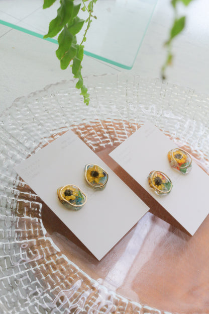Sun Flower Earrings - 向日葵  〜 No.1 Titanium Pierce チタンピアス
