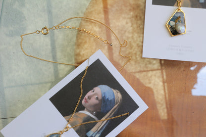 Veermeer's Irises Inspired Necklace - 真珠の耳飾りの女性