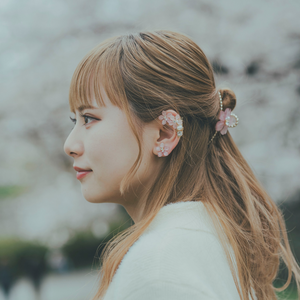 Someiyoshino Double Sakura Earring and Ear Cuff #S028