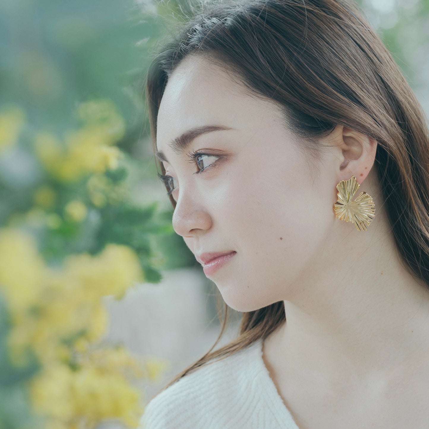 Lily Pad Metal Pierce Earring No.2 〜Sakkoly