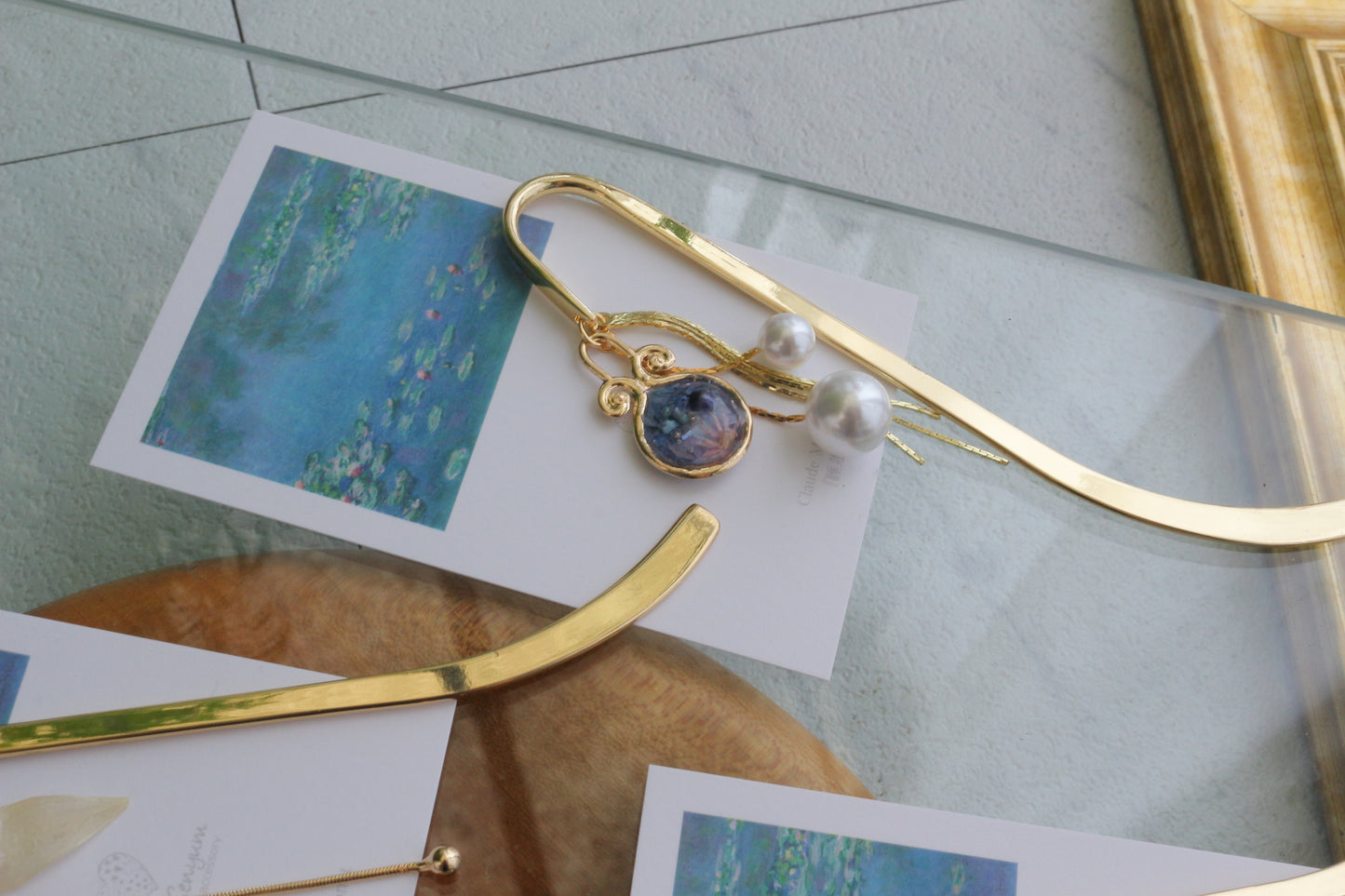 Monet Inspired Flower Book Mark睡蓮 No.2
