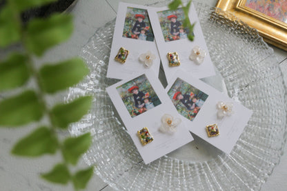 Renoir's Two Sisters Inspired Earrings No.9 イヤリング Clip-on "ふたりの姉妹"