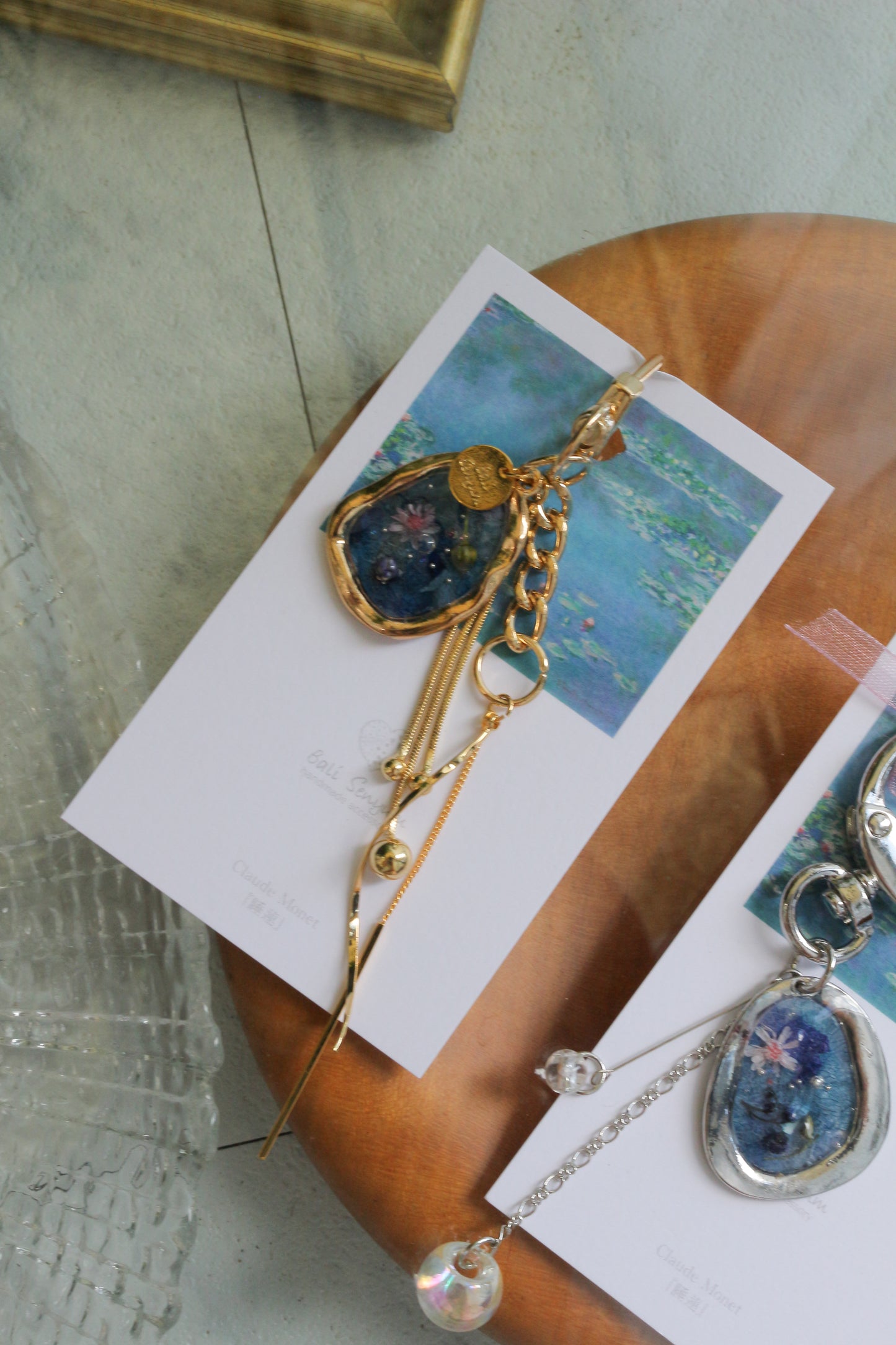 Monet Inspired Flower Bag Charm No.2 睡蓮