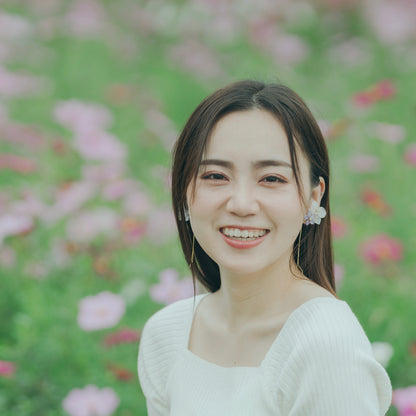 Hydrangea Flying Butterfly  No.48 - Clip-on(イヤリング）