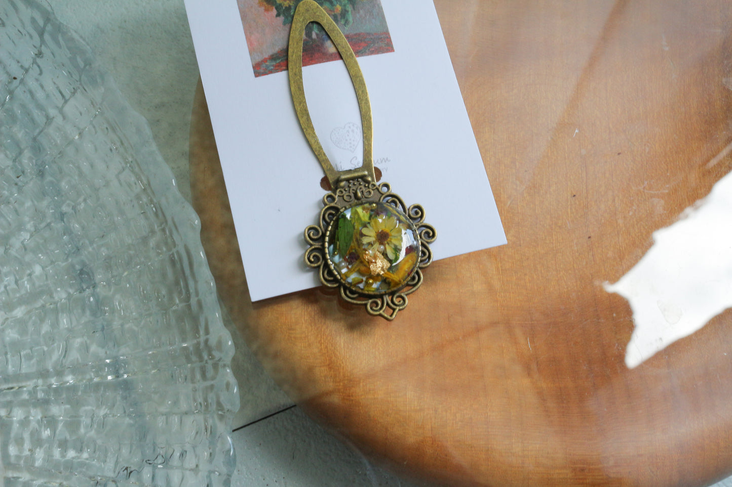 Monet Inspired Flower Book Mark No.1 ひまわり