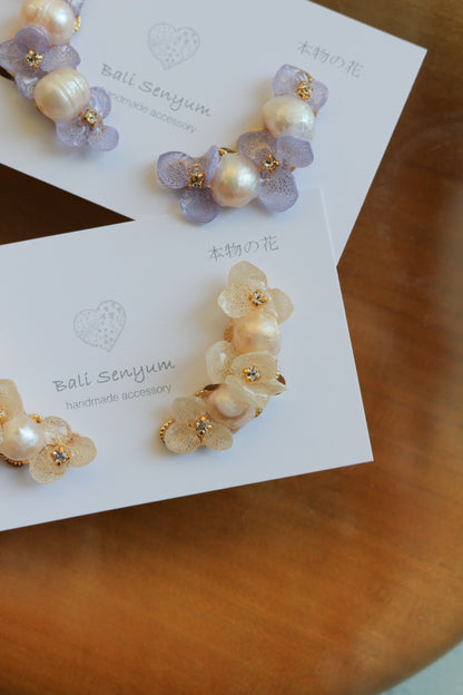 Hanayome Earrings with Pearl - 8 colors