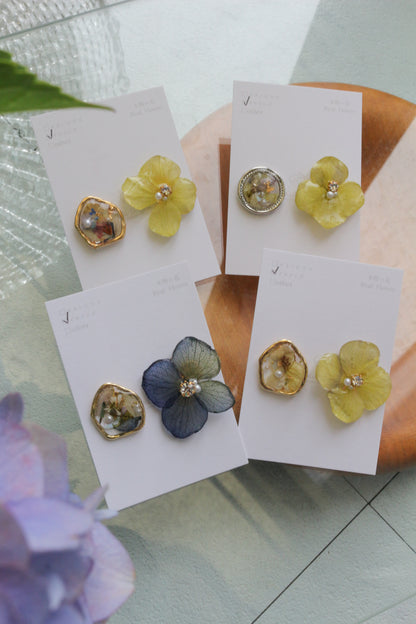 Hydrangea and Flower Medallion イヤリング　Clip-on No.18