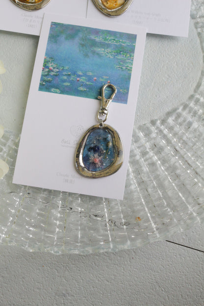 Monet Inspired Flower Key Chain No.1 睡蓮