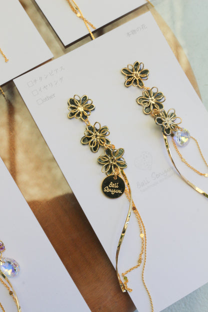 Oshikatsu Hydrangea Earrings No.3 ピアスorイヤリング