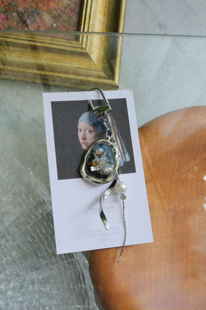 Vermeer Inspired Flower Bag Charm No.3 真珠の耳飾りの少女