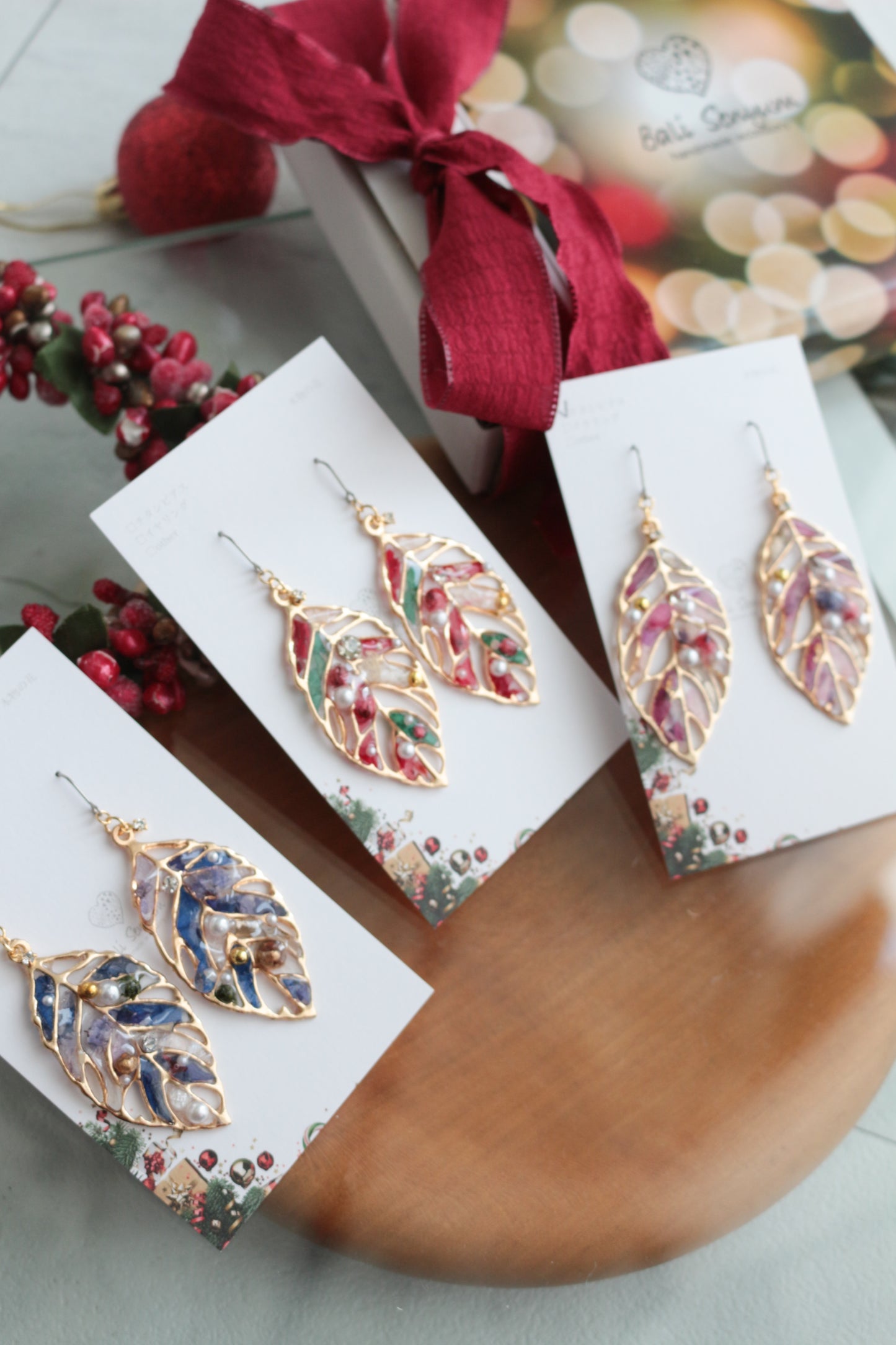 Christmas Leaf Earring