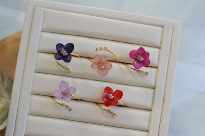 Hydrangea Three Gems NEW Ring No.13