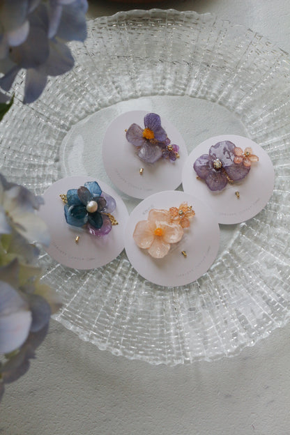 Hydrangea Flower Ponytail Hook - No.1