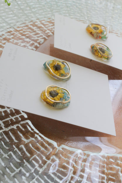 Sun Flower Earrings - 向日葵  〜 No.1 Titanium Pierce チタンピアス