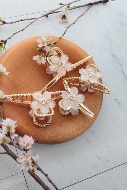 Someiyoshino Sakura Hair Clip - White Big