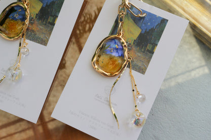 Gogh Inspired Flower Bag Charm No.2 Café Terrace at Night -夜のカフェ・テラスフォーラム広場