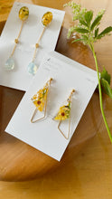 Triangular Floral Earrings With Seasonal Hydrangea- Sunflower