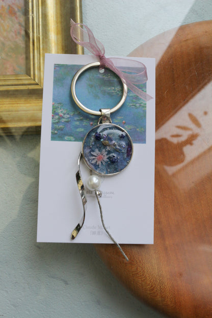 Monet Inspired Flower Key Chain No.2 睡蓮