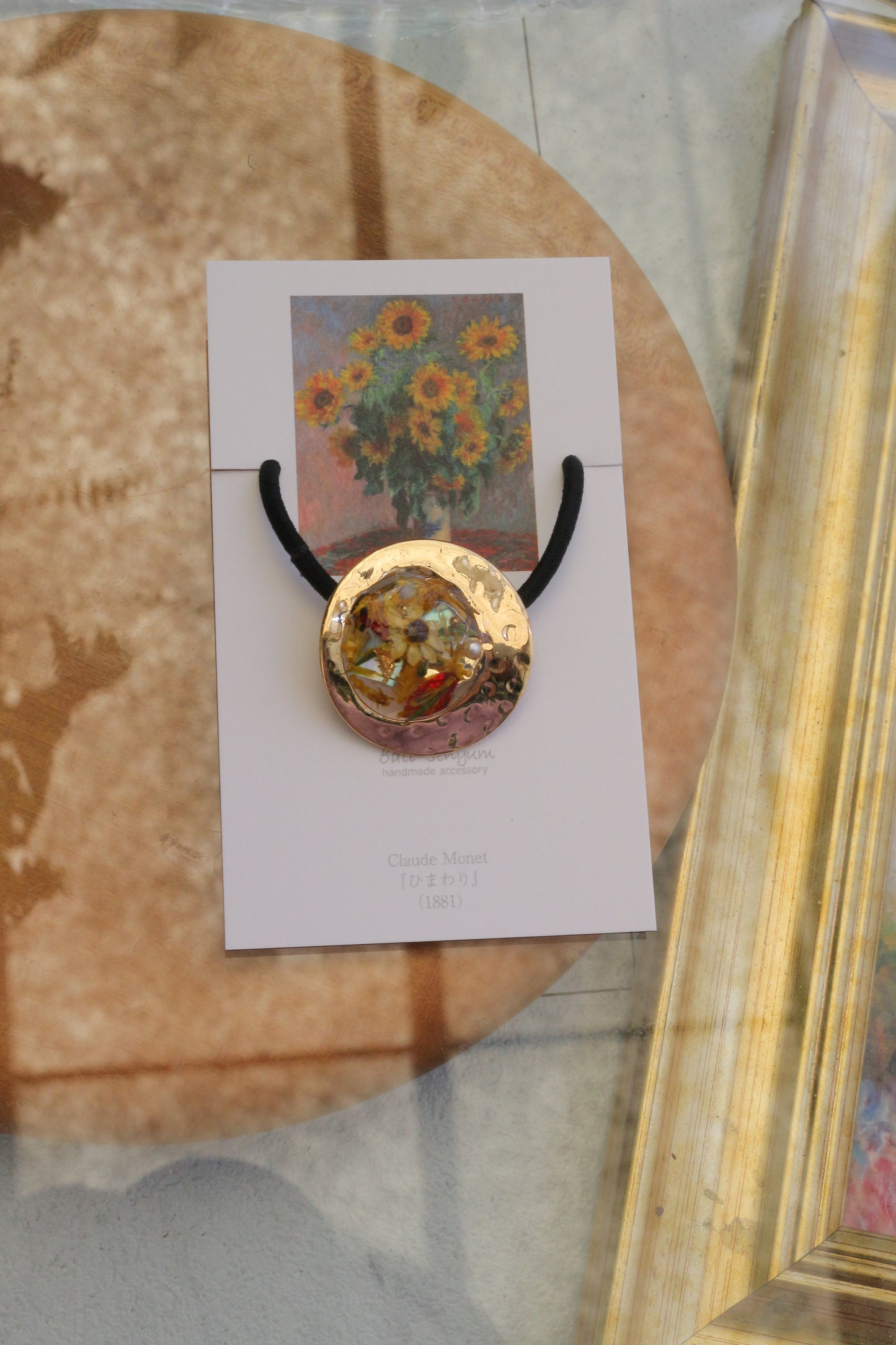 Monet Inspired Flower Hair tie ひまわり