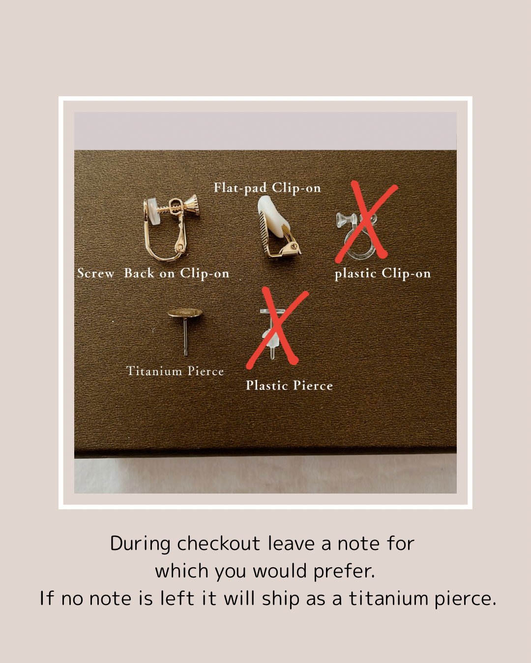 Clear Petals & Flower No.14パーツ選べます。Clip-on or Titanium Pierce