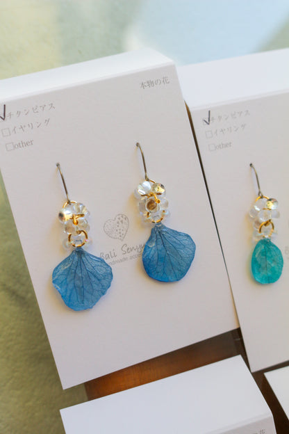 Hydrangea TSUBU Earrings -  No.3