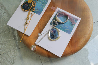 Monet Inspired Flower Bag Charm No.2 睡蓮
