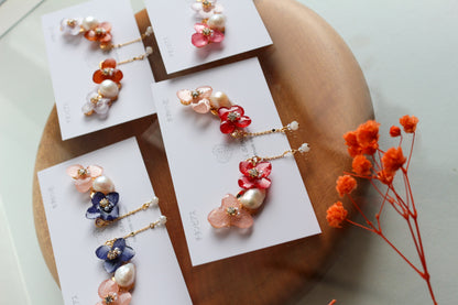 Hydrangea Pearl Flower Earring No.6 Titanium Pierce(ピアス)