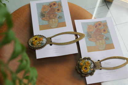 Gogh Inspired Flower Book Mark No.1 - ひまわり
