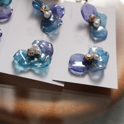Gradation Hydrangea Wing No.139- Clip-on(イヤリング）