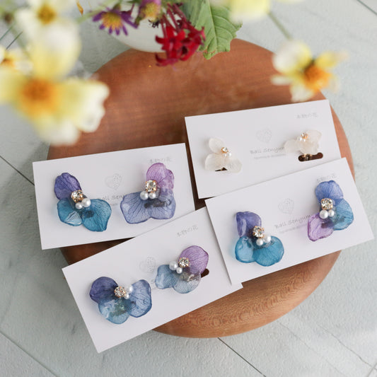 Gradation Hydrangea Wing No.137 - Clip-on(イヤリング）
