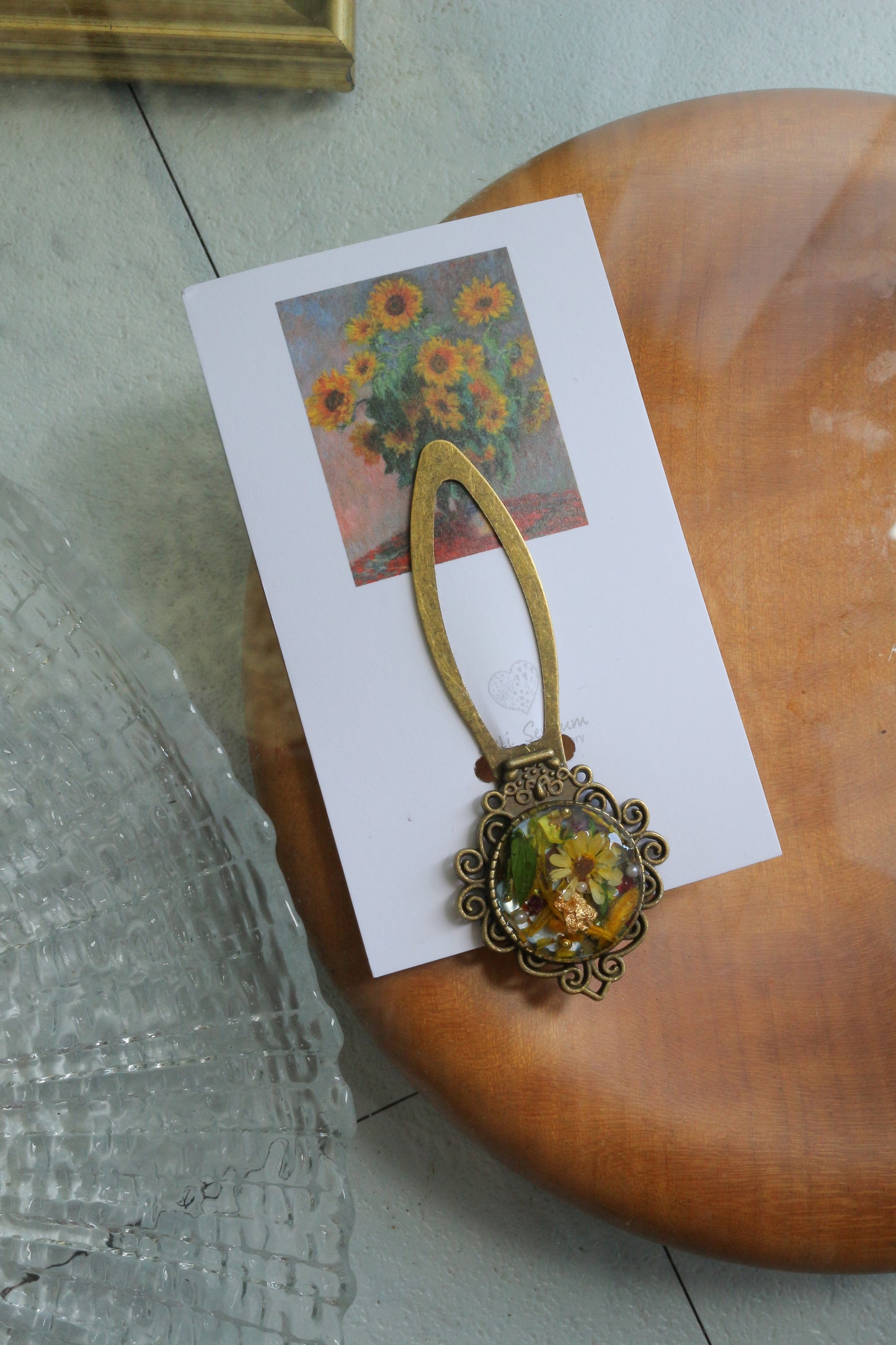 Monet Inspired Flower Book Mark No.1 ひまわり