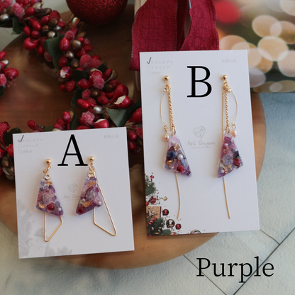Christmas Triangle Earrings