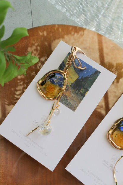 Gogh Inspired Flower Bag Charm No.2 Café Terrace at Night -夜のカフェ・テラスフォーラム広場