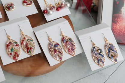 Christmas Leaf Earring