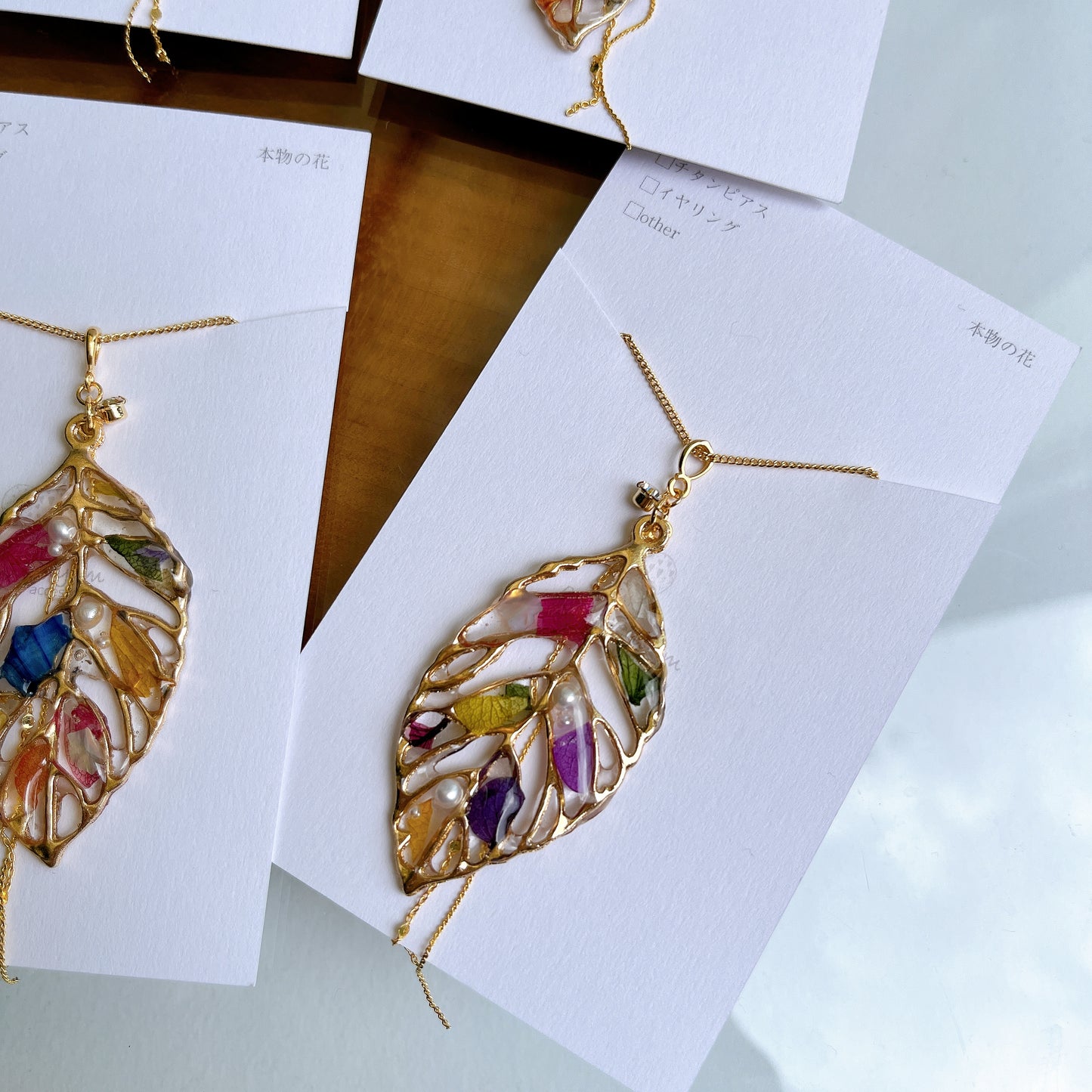 Leaf Necklace with chain 60cm  No.7