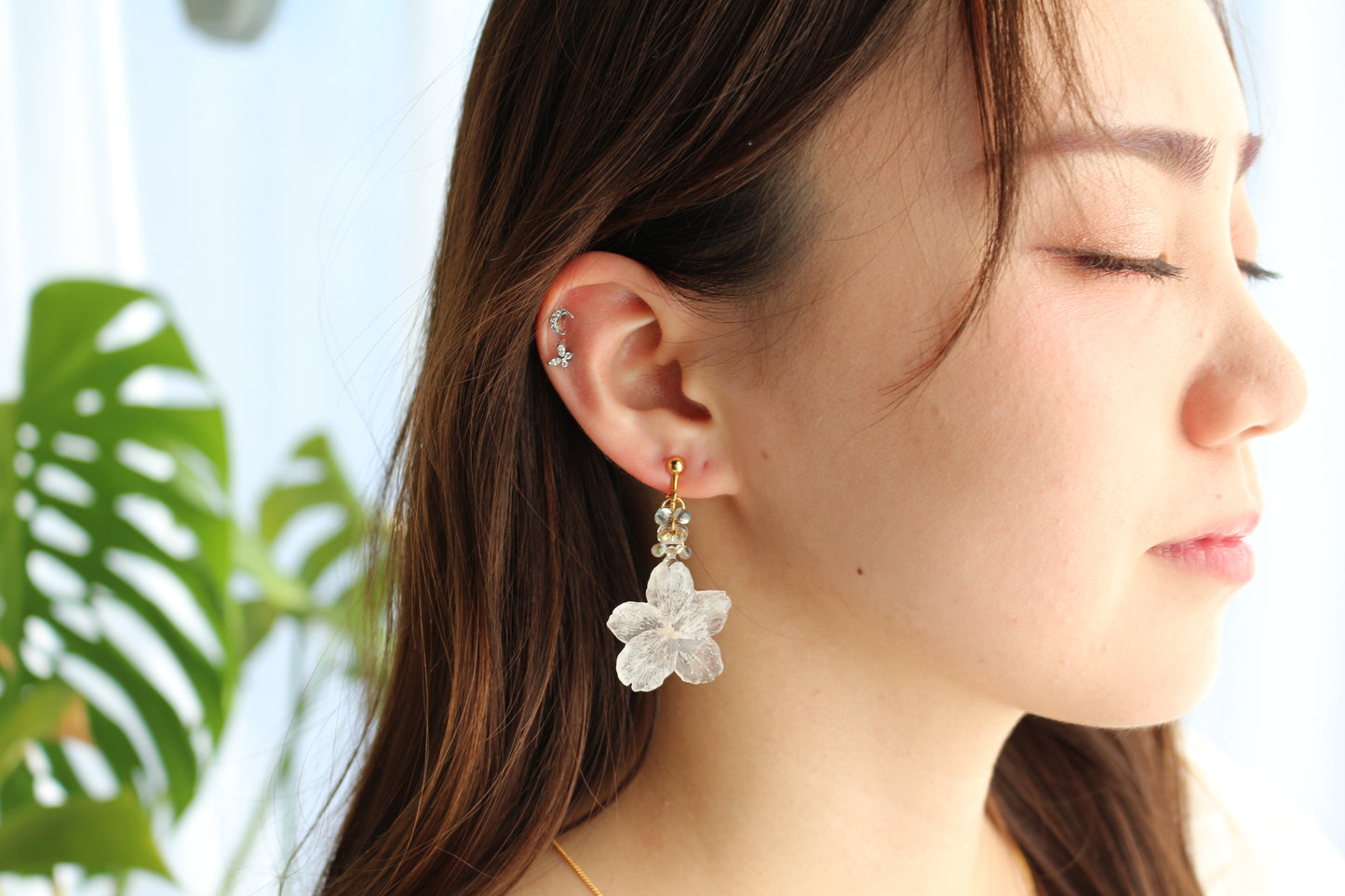 Someiyoshino Real Shape Sakura Earrings