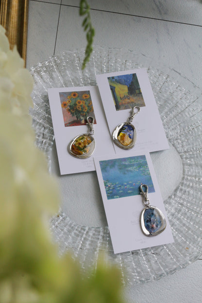 Monet Inspired Flower Key Chain No.1 睡蓮