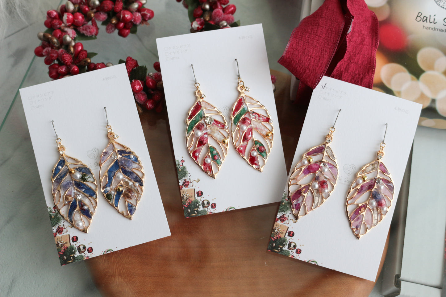 Christmas Leaf Earring