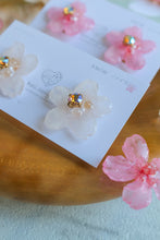 Natural Shape Someiyoshino with stone Sakura Earrings