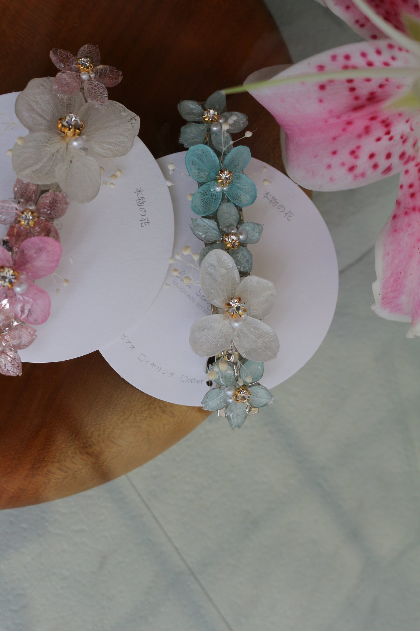 Hydrangea Hair Barrette No.34