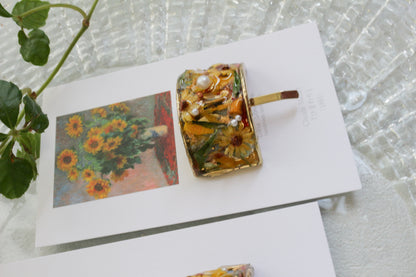 Monet Inspired Flower Ponytail Hook ひまわり