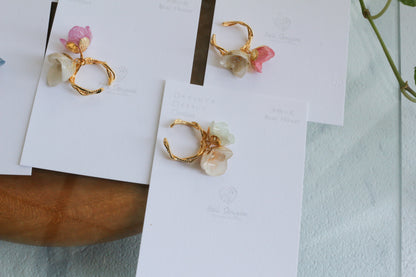 Double Hydrangea Ear-Cuff No.3